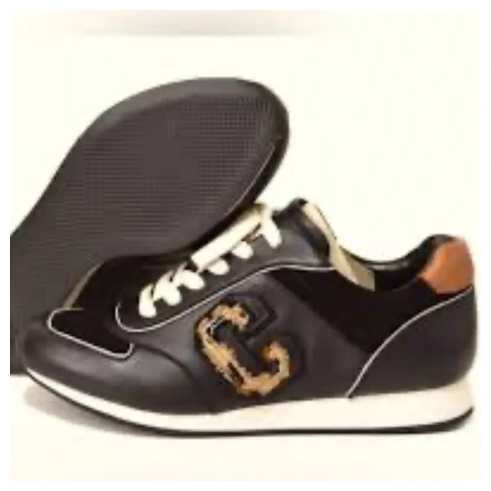 Coach Rebecca Varsity Nap/suede Black/Saddle Q8800 US size 10 B